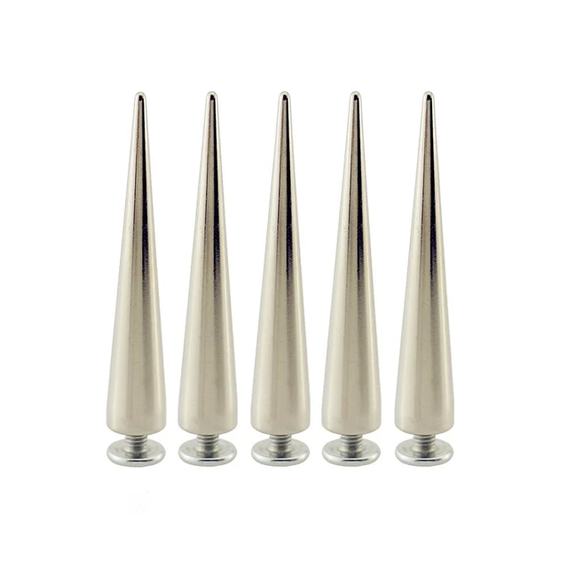 10 Sets DIY Metal Punk Stud Leather Craft Spots Cone Screw Bullet Spikes  Rivet