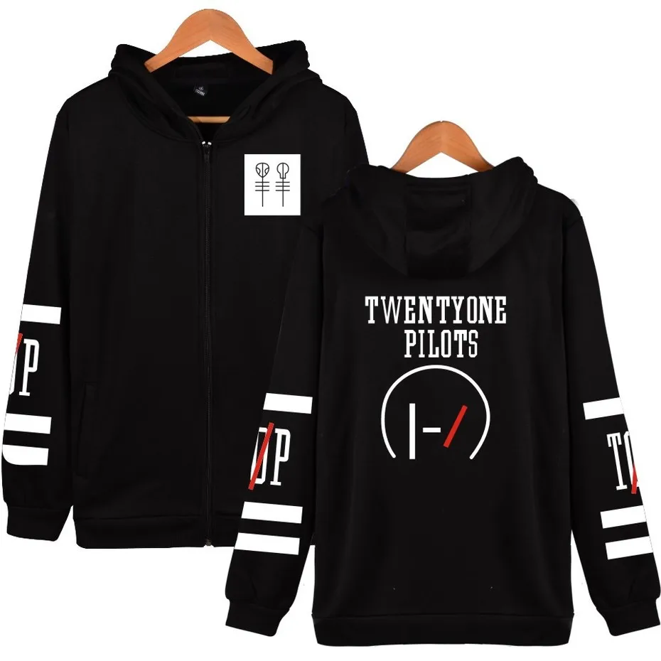  ZOGAA Men Women Hoodies Twenty One Pilots Hip Hop Music Character Pattern Hoodie Autumn Winter Hood
