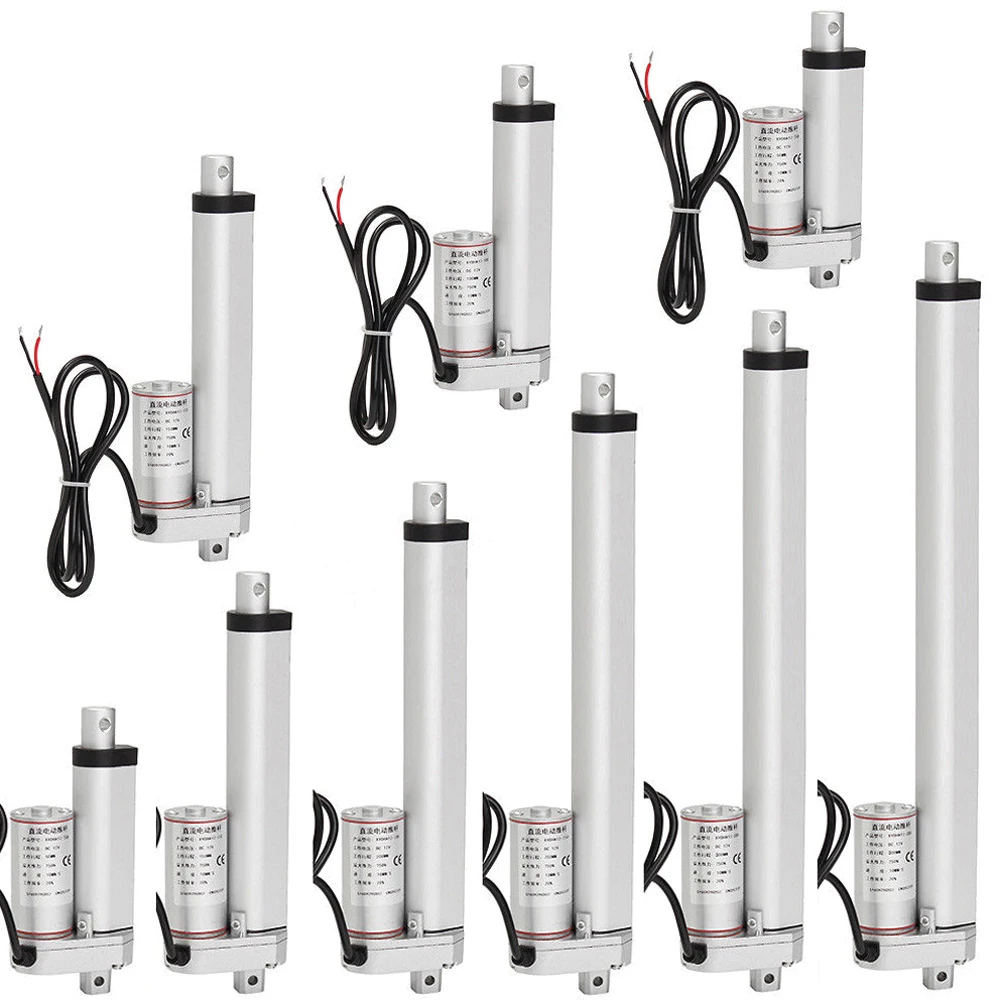 Heavy Duty 1500N Single Linear Actuator System- 50-450mm Stroke 330lbs 12V DC Motor W/ Forward Reverse Controller W/ Brackets