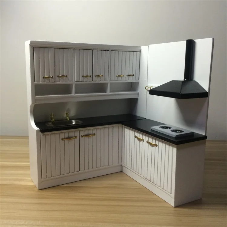 

1:12 Dollhouse Mini Kitchen Scene White Kitchen 2 Pieces