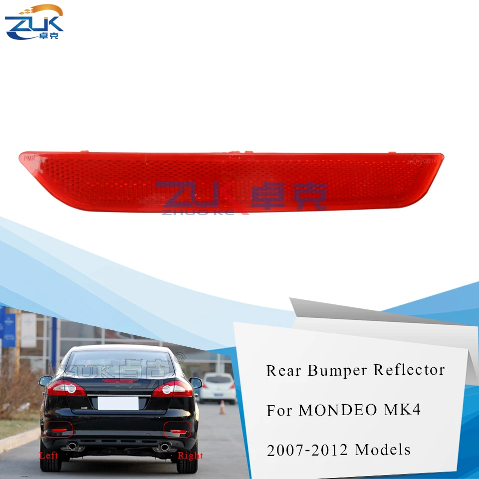 

ZUK Rear Bumper Reflector Fog Light Fog Lamp For Ford Mondeo 2008 2009 2010 MK4 For Fusion Raer Bumper Lamp Light