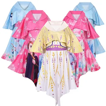 

New Snow Queen Costumes Girls Elsa Anna Dress for Kids Cosplay Dresses Princess Carnaval Vestido Christmas Dress for Baby Girls