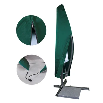 

Cantilever Parasol Umbrella Cover Weatherproof Easy To Clean No Fade Waterproof Zipper Parasol Cover Outdoor Yard Garden Tools