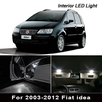 

9Pc x 100% Error Free LED bulbs For 2003-2012 Fiat idea Accessories Interior LED Dome ceiling Roof Map lights kit