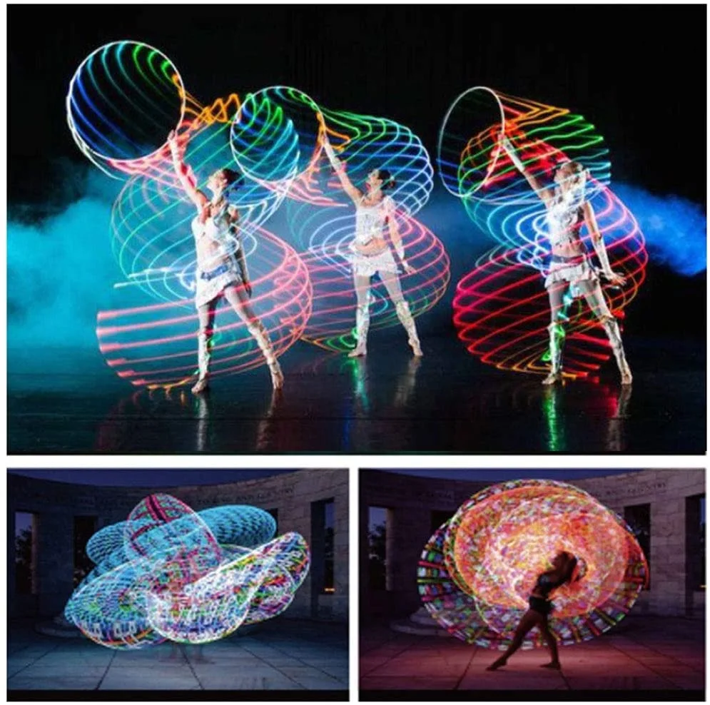 Led Hula Kids Adults Hoop Lights Up Flow Sparkle Professional Circle Hoopla Yoga Dancing Waist Fitness Sport Gym Body Equipments Night Lights