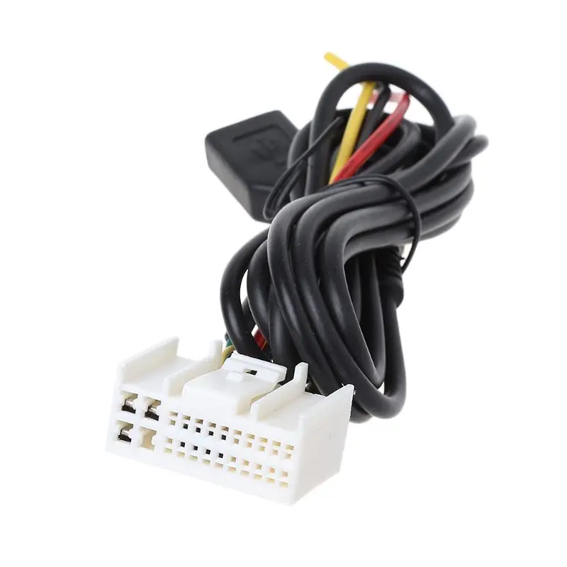 Car Audio Stereo Wiring Harness Adapter Kit With USB&AUX Plug Extension Wire