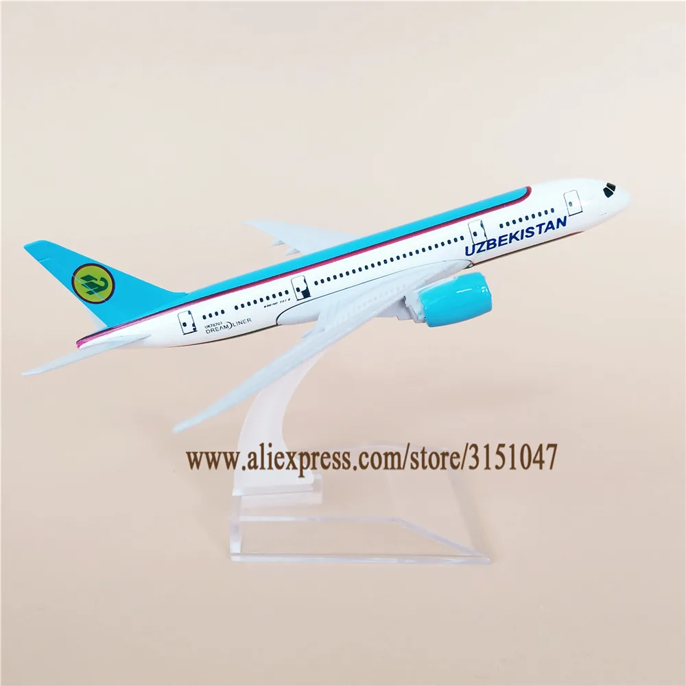 16 см Air Узбекистан B787 Боинг 787 авиакомпании|Статуэтки и миниатюры| |