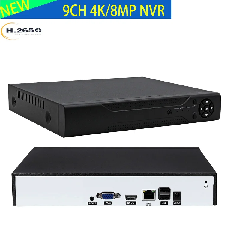 Сетевой видеорегистратор 9CH 8MP CCTV NVR 9 каналов 4K H.265 + Hi3536D XMeye с функцией