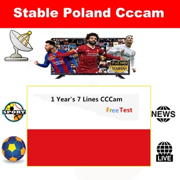 

Europe Tv-Receiver Server Cccam Cline Poland Spain Portugal DVB-S2 Stable satellite HD receiver cccam 7lines for 1 year