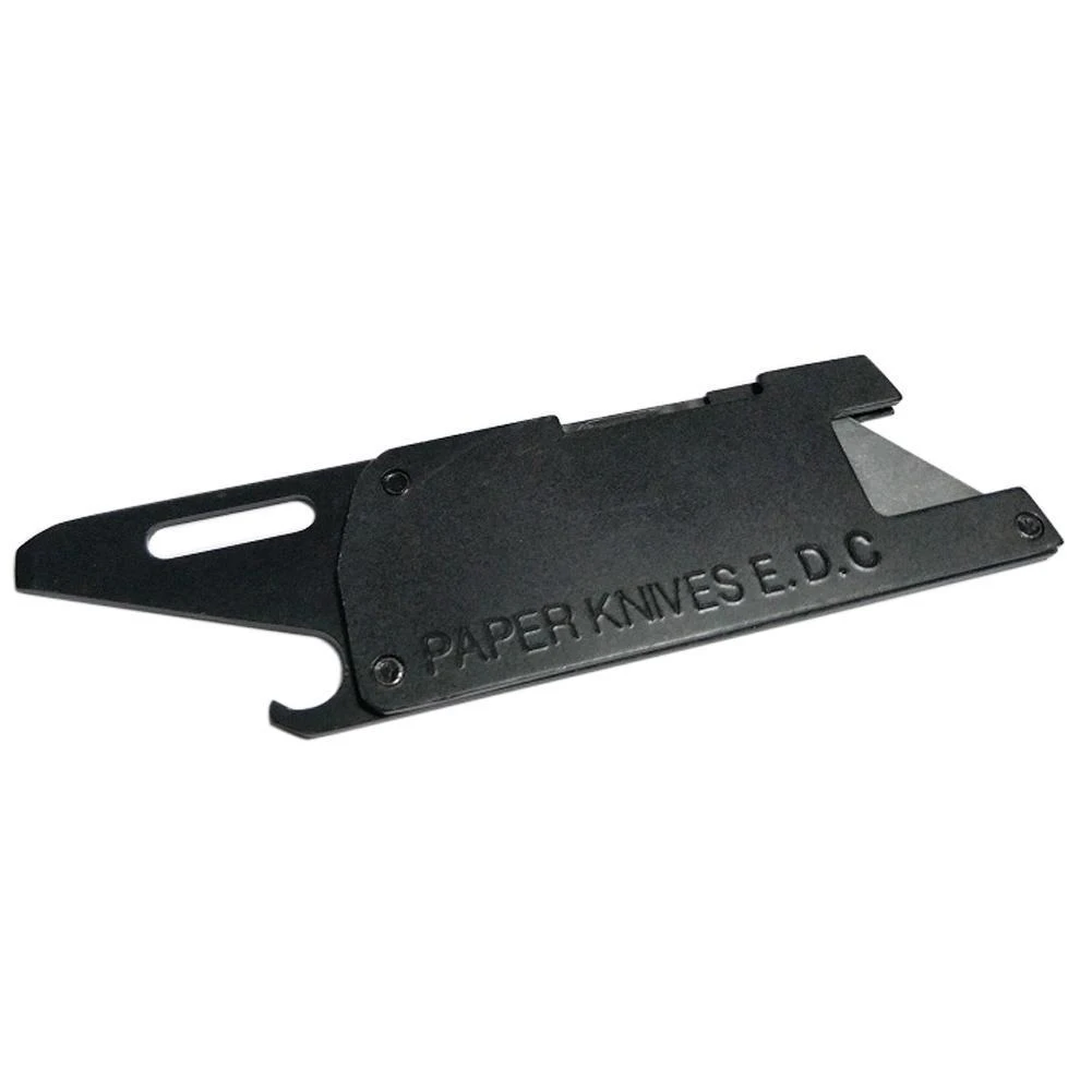 

4-In-1 Multi-Purpose Paper Cutter Tool Knife Opener Outdoor Camping Tool Knife Black