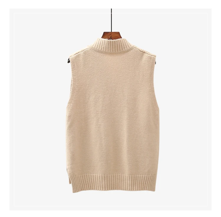 VIP【関税送料無料】希少 SPORTMAX V-NECKED WOOL VEST Woven V-neck Solid Wrap Vest Jumpsuit For Work