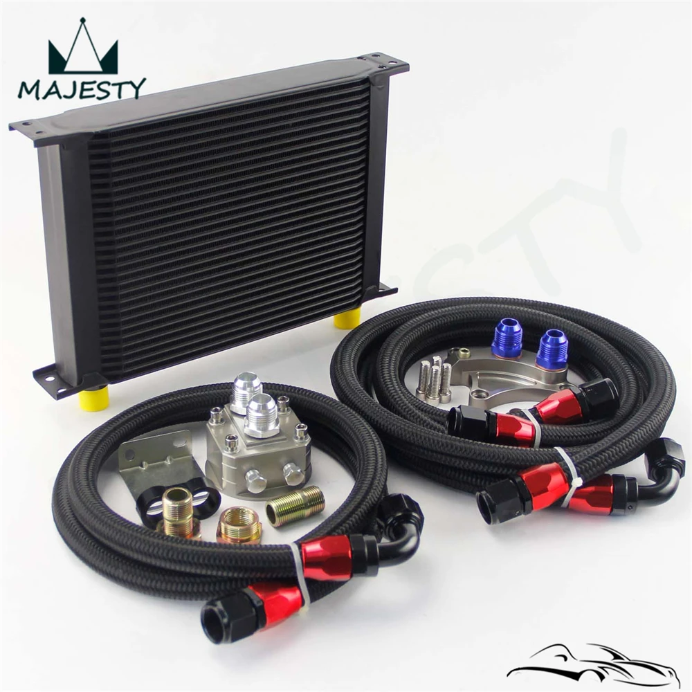 28 Row 248mm AN10 Oil Cooler Kit Fits For Nissan Silvia S13 S14 S15