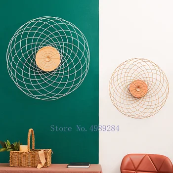 

Creative Nordic Wall mount Gold metal iron Netting Wall decoration living room Background wall Pendant Modern home decoration