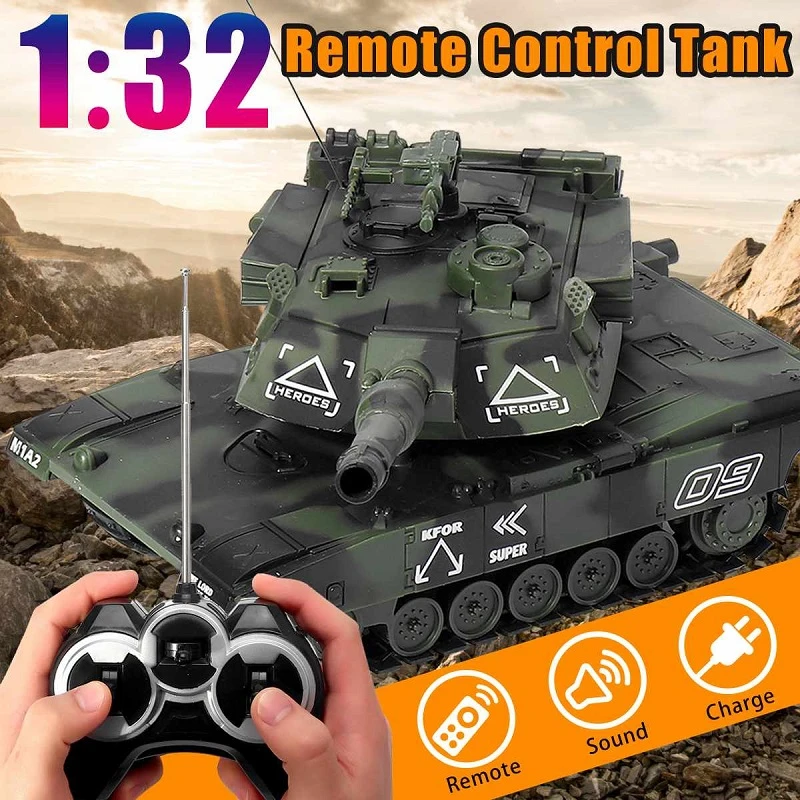 132 RC War Tank Tactical Vehicle Main Battle Military Remote Control