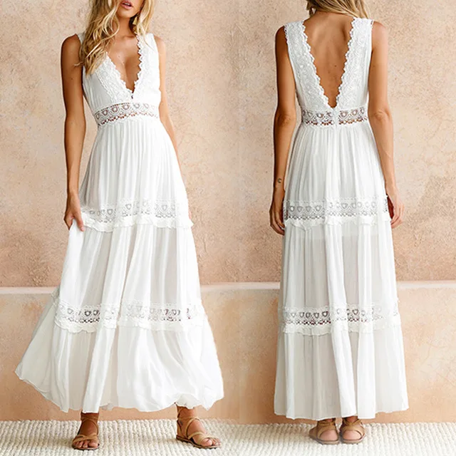 white elegant summer dress