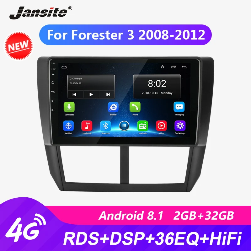 

Jansite 9" RDS Wifi Car Radio For Subaru Forester 3 2008-2012 autoradio Android Touch screen GPS Mirror-link players with frame