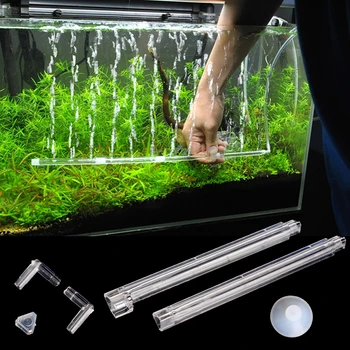 

Plastic Aquarium Fish Tank Curtain Air Vent Bubble Bar Release Diffuser Set New