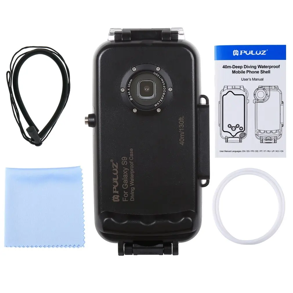 

PULUZ 40m Waterproof Shell Diving Underwater Cover Case Dropproof Full Cover Protection shell For Samsung Galaxy S9