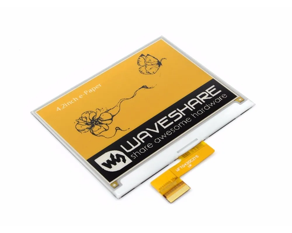 Электронная бумага 4 2 дюйма E-Ink Raw Display Разрешение 400x300 SPI желтая черная белая
