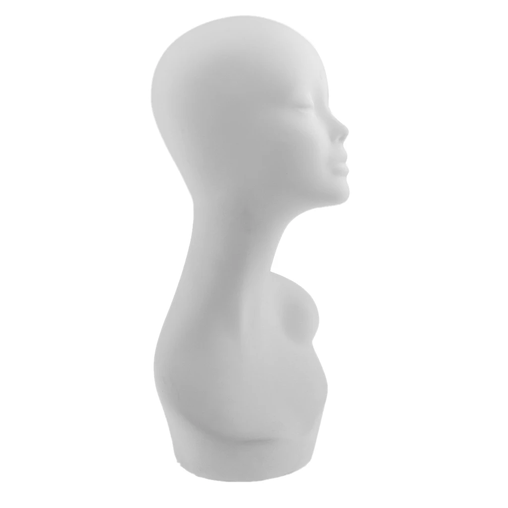 Male Female Mannequin PVC Manikin Head Bust Wig Glasses Hat Display Stand Model