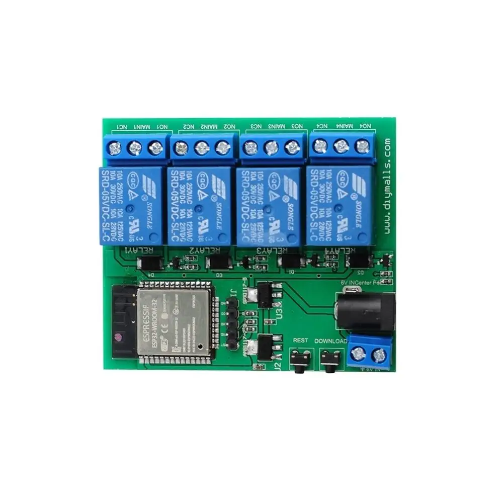 4 Канальный Релейный Модуль ESP32S с поддержкой Wi Fi и Bluetooth| |