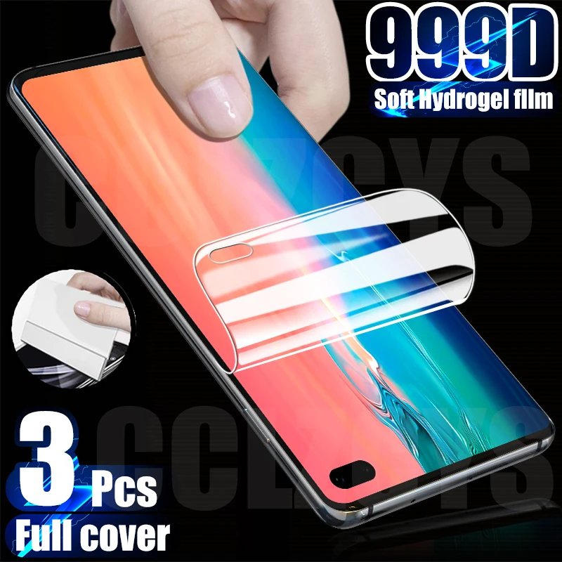 Gran venta 3Pcs hidrogel de película Protector de pantalla para Samsung Galaxy S10 S20 S9 S8 Plus Nota 10 9 A50 A51 A71 M21 M31 A40 A31 Protector de pantalla dmx5MVWY76X