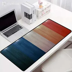 Grão de madeira gamer teclado almofada gaming mouse almofada kawaii acessórios do computador mesa borracha tapete mausepad pc mats mousepad empresa