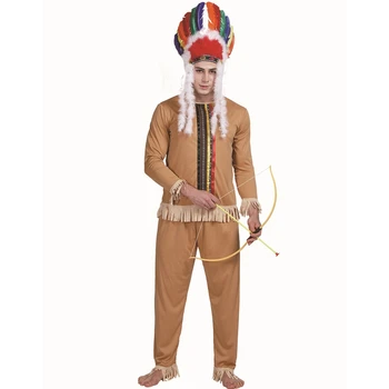 

American Western Wild Warrior Costume Dress Indian Cowboy Mens Material Item Type Source Characters Masquerade Performance Carni