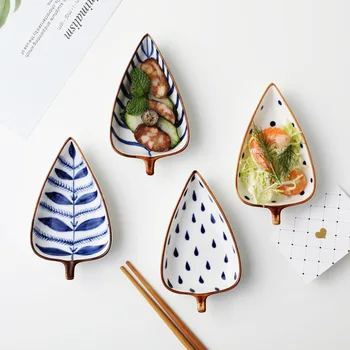 

Japanese-style Underglaze Ceramic Sauce Dipping Sauce Dish, Creative Snack Dish, Retro Hand-painted Seasoning Dish, Sauce Dish