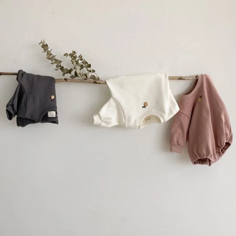 Autumn Baby Bodysuits Lemon One Piece Jumpsuits for Girls and Boys