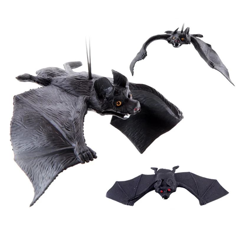 

Halloween Simulation Bat Artificial Funny Pendant Rubber For Halloween Haunted House Fool's Day Decor