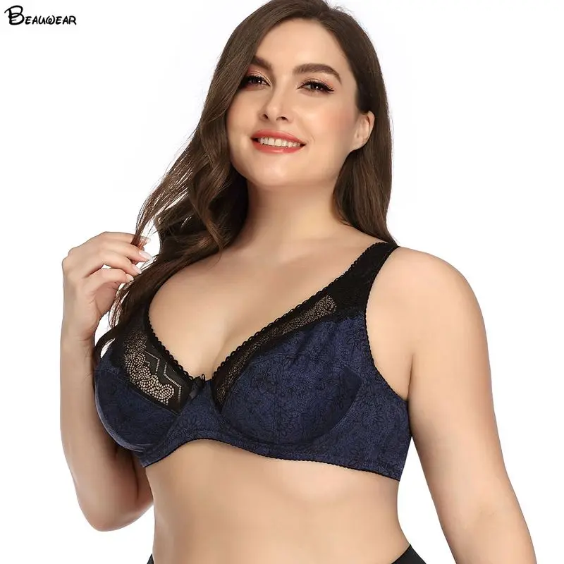Женский Регулируемый бюстгальтер с цветочным принтом Beauwear хлопковый на