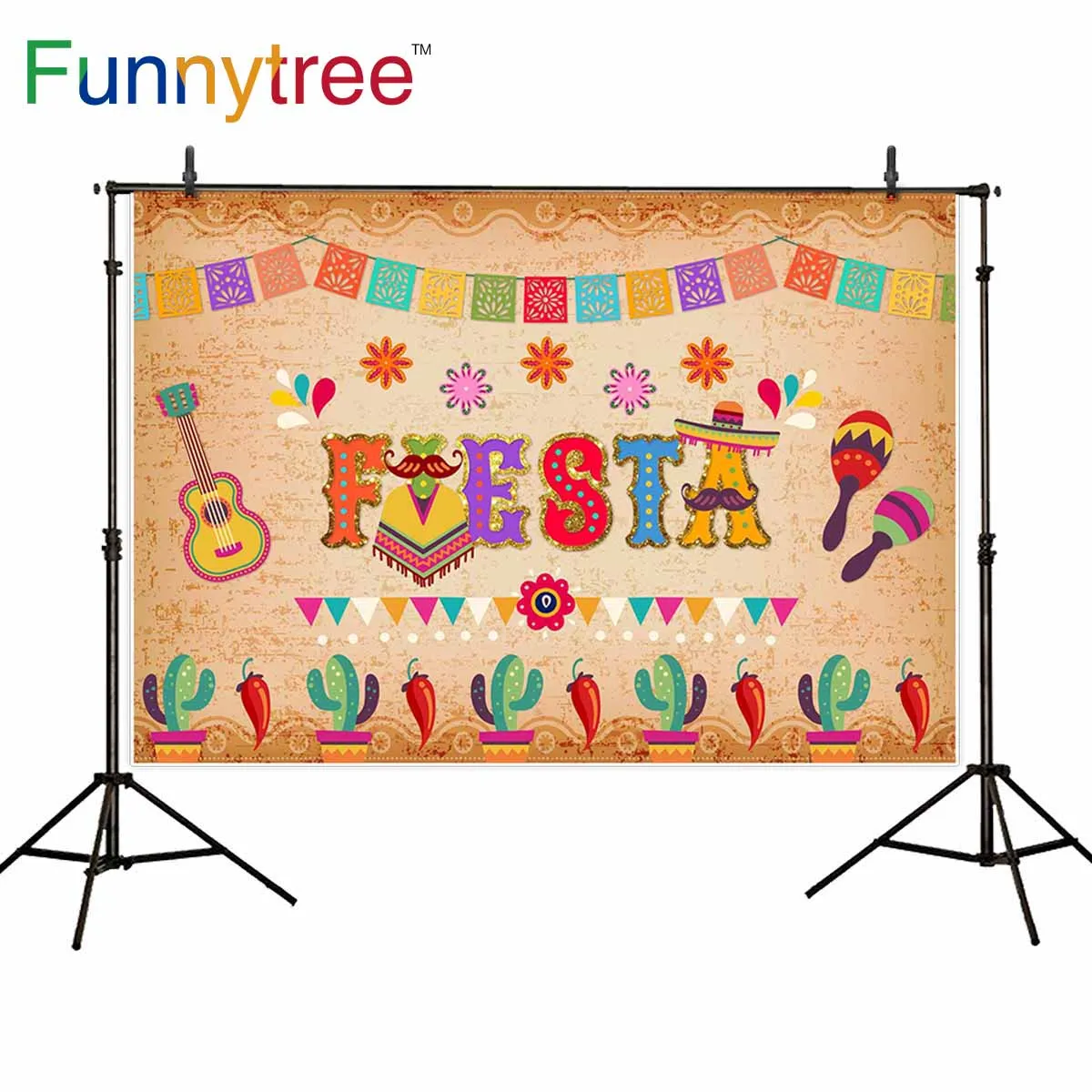 

Funnytree background photophone Musical instrument cactus chili Mexican festival Background photography photobooth photo studio
