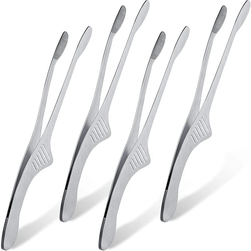 Stainless Steel Grill Tongs Korean Japanese BBQ Tongs Kitchen Tongs for