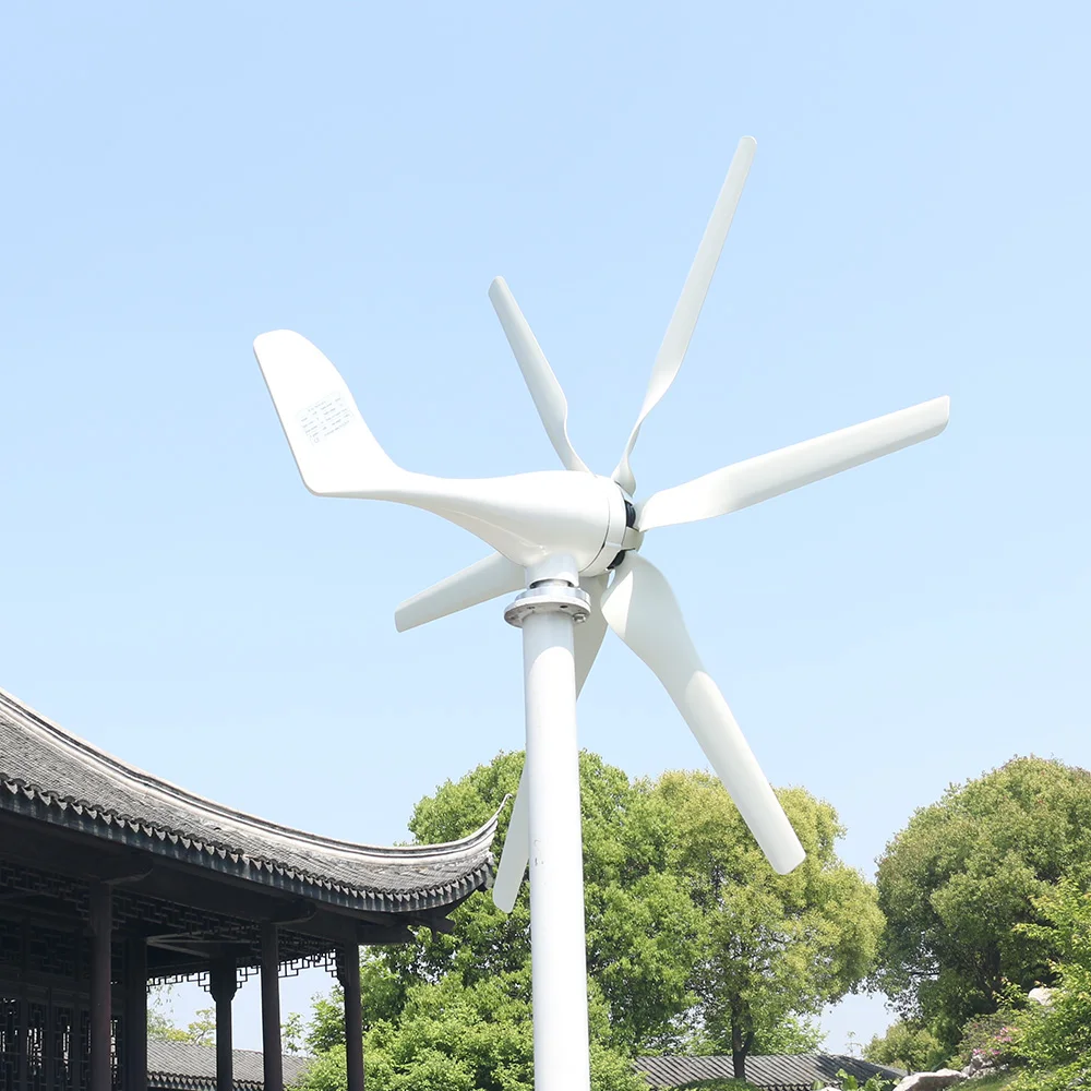

2020 New Arrival Free Energy 6 Blades 800W 12V 24V Wind Turbine Generator Windmill With PWM Controller Homeuse
