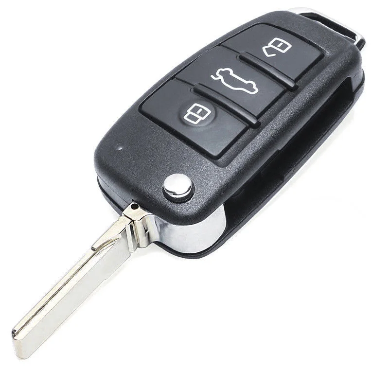 KEYECU FLIP REMOTE CONTROL CAR KEY WITH 3 BUTTONS 8E CHIP 315MHZ 434MHZ 868MHZ FSK - FOB FOR AUDI A6 A6L S6 Q7 2006 2007-2012
