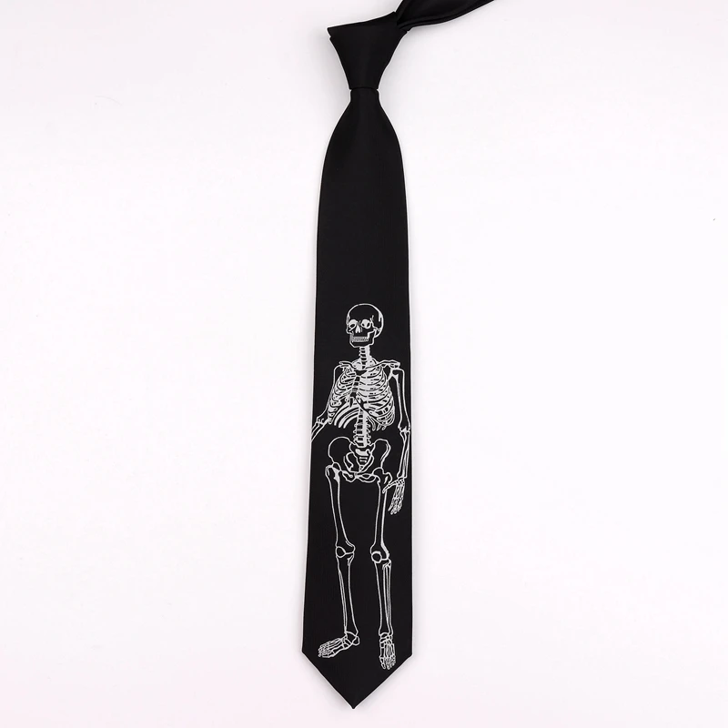 Free Shipping New Male Men's Original Design Necktie Personality Embroidery  Tie Black And White Skull Skeleton Men Women Tie|Men's Ties &  Handkerchiefs| - AliExpress