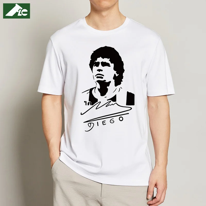 

FLC Cotton diego maradona t shirt Men Off White Vintage Unisex Casual Maradona Short Sleeve Shirt men clothing summer tops gift