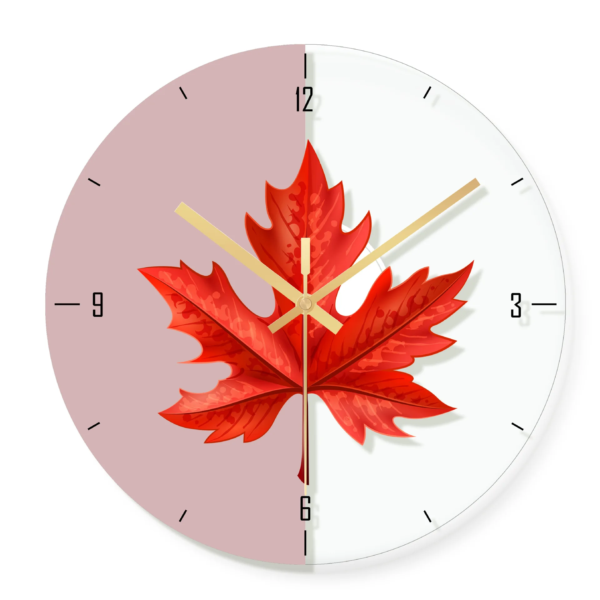 Wall Clock Nordic Household Mute Living Room Bedroom Minimalist Modern Decorative Wall Watch 14 Inch Quartz Round Clocks - Цвет: 3256