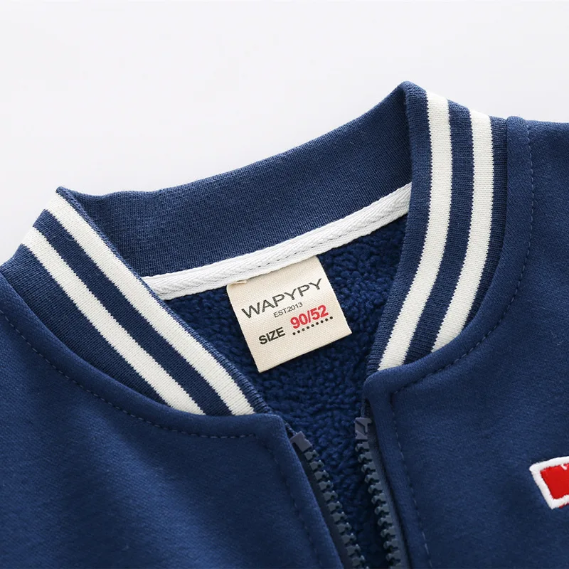 Kids Sweater Kids Hoodie Sweatshirts Autumn Spring Children Clothing Baby Boys Casual College Fluffing Style Zipper Sweater Baseball Uniform Letter Print Coats