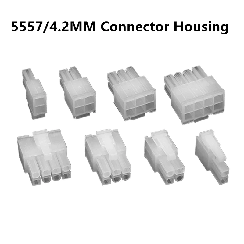 

10PCS 5557/4.2MM Pitch Connector Male Housing,Automotive Wiring Harness Plug connector Butt Male Housing 2P 4P 6P 8P 10P-24Pin