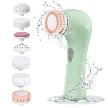 

ETEREAUTY Electric Safe 7-in-1 Multi-function Face Beauty Device Facial Cleansing Brush Skin Care Massager for Home Travel
