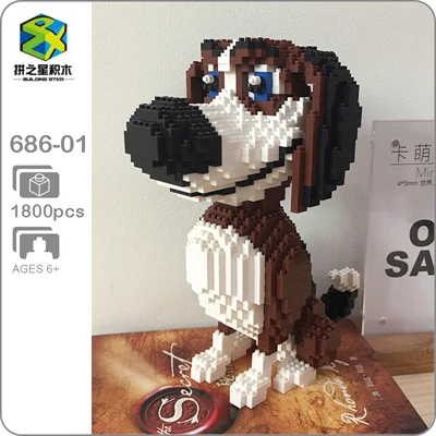 Строительная звезда Beagle Hound Шнауцер такса овчарка Собака Животное 3D модель животного Алмаз Мини Строительные маленькие блоки игрушка без коробки - Цвет: Ozzy