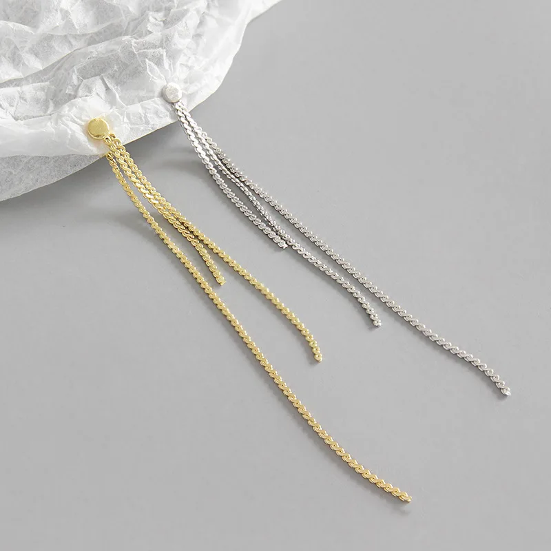 

Trendy Tassel earrings for women,925 silver jewelry ,multiayer line Chain Charm ear bone piercing drop earring jewelry