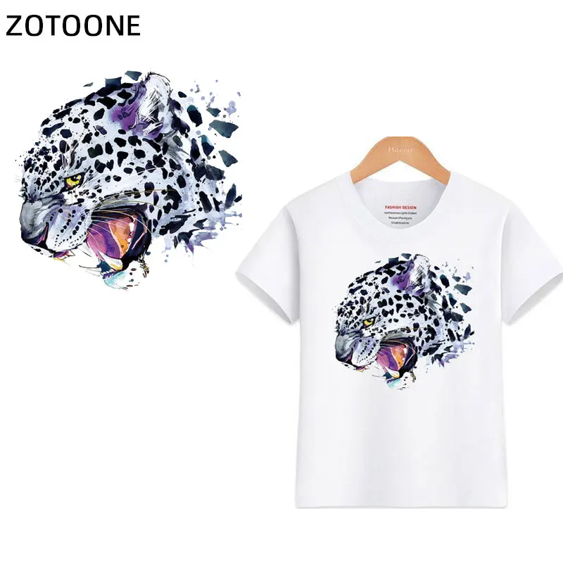 ZOTOONE красочные леопардовые заплатки джинсы Железный на перенос для одежды