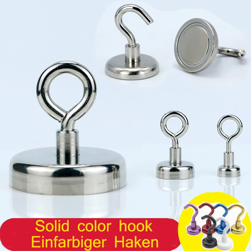 Super Strong Neodymium Magnet Pot Fishing Salvage Magnets Neodymium Round Powerful Magnetic Hook for magnetic hooks