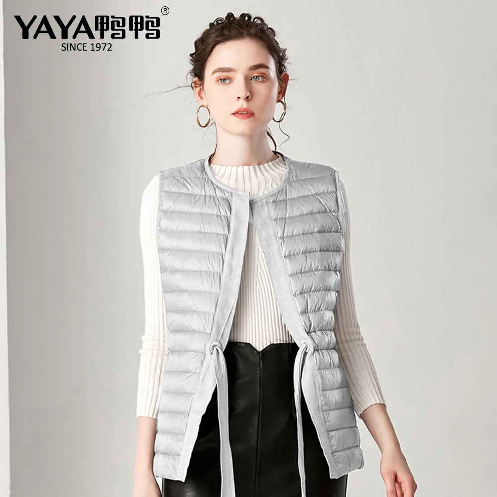 

YAYA New Winter Women Down Vest Fashion Female Sleeveless Vest Jacket Warm Down Jacket Plus Size Women Sleeveless Jackets Size