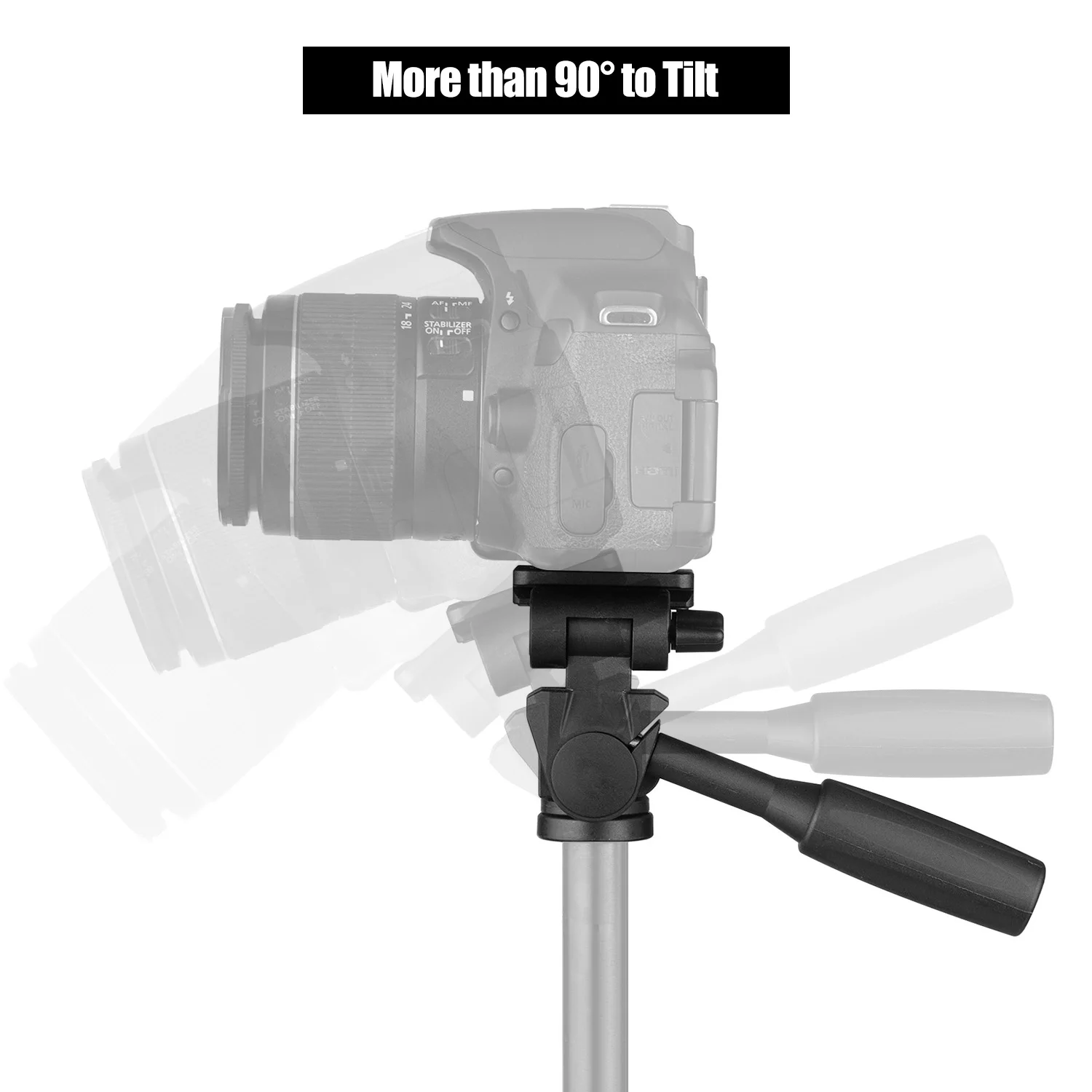 3-Way Pan Tilt Tripod Ball Head Panoramic 3KG Payload with Handle Quick Release Plate 1/4 Mounting for Camera Tripod Mounting tripod ball head camera panoramic head quick release connector mount
