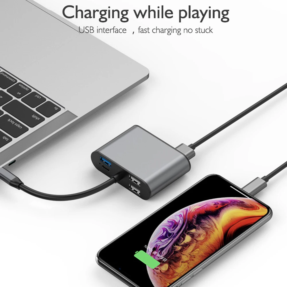 ОВБР 8 в 1 Тип c к HDMI концентратор Кабель Переходник USB C на VGA + 3 порта 5 мм Aux SD