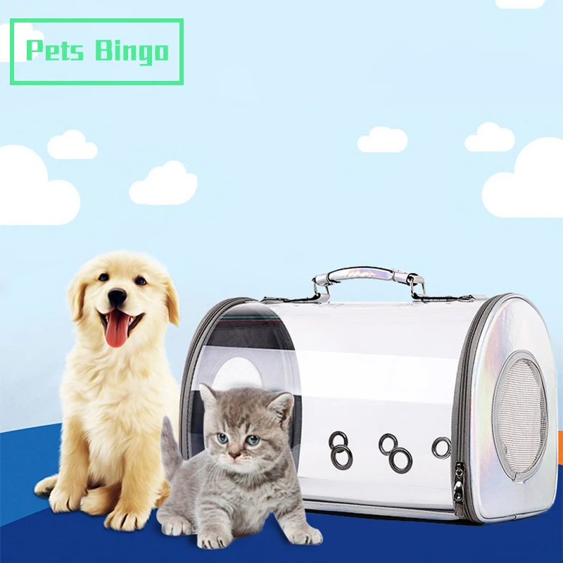 Домашние животные бинго сумка в виде кота прозрачные дышащие Pet рюкзак